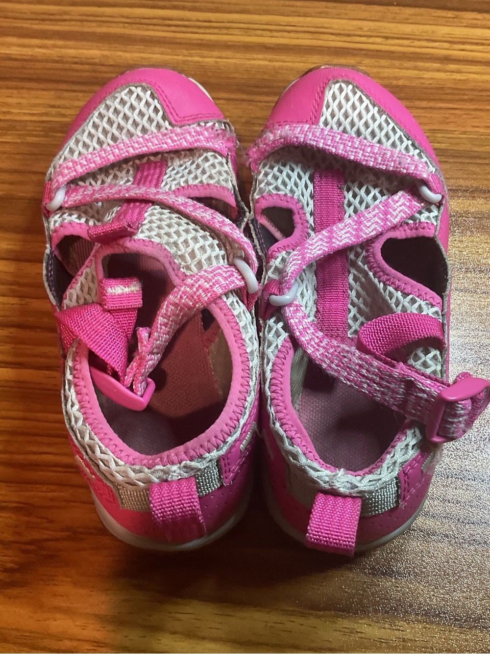 Chaco Girls Pink and White Water Shoes